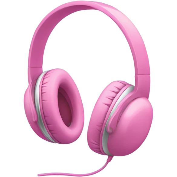 Pink headphones  emoji