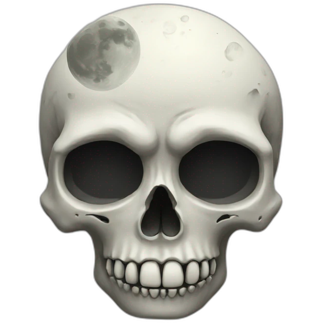 Moon-skull emoji