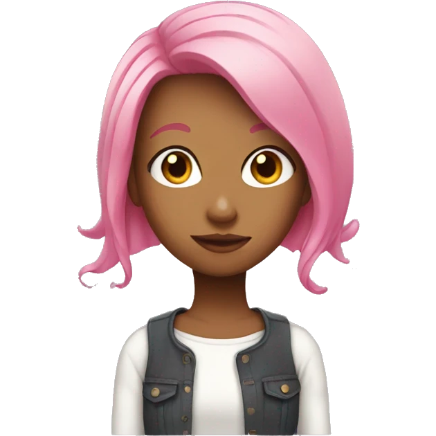 Girl with pink hair emoji
