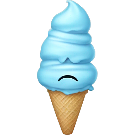 light blue ice cream  emoji