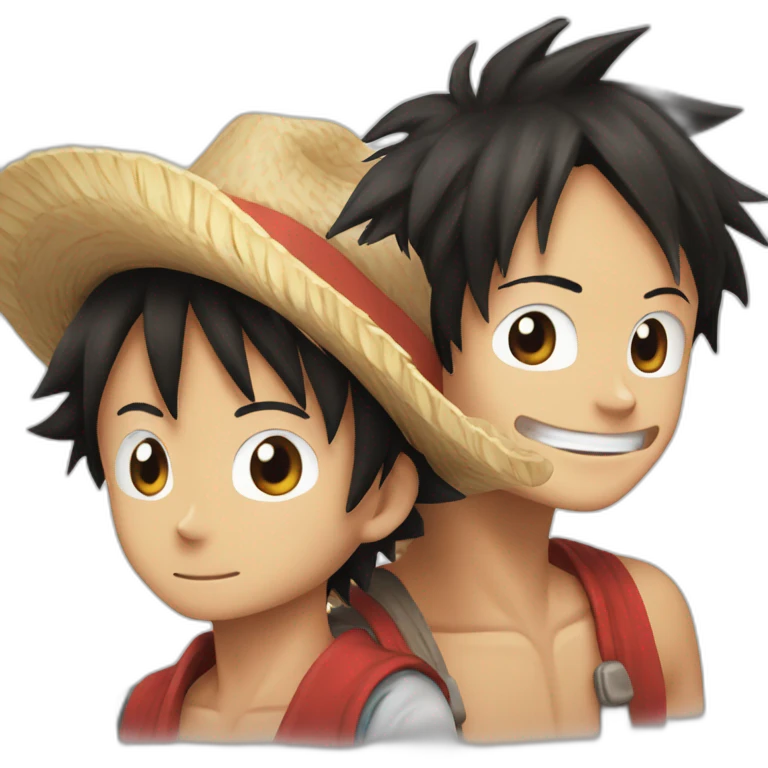 Luffy and Eevee emoji