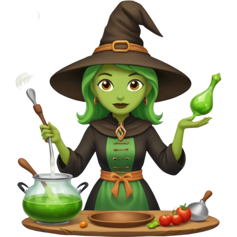green witch cooking potion emoji