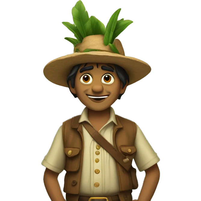 duende de pie grande y pie pequeño de la selva peruan emoji