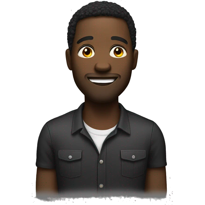 a black man hyped for some alcohol emoji