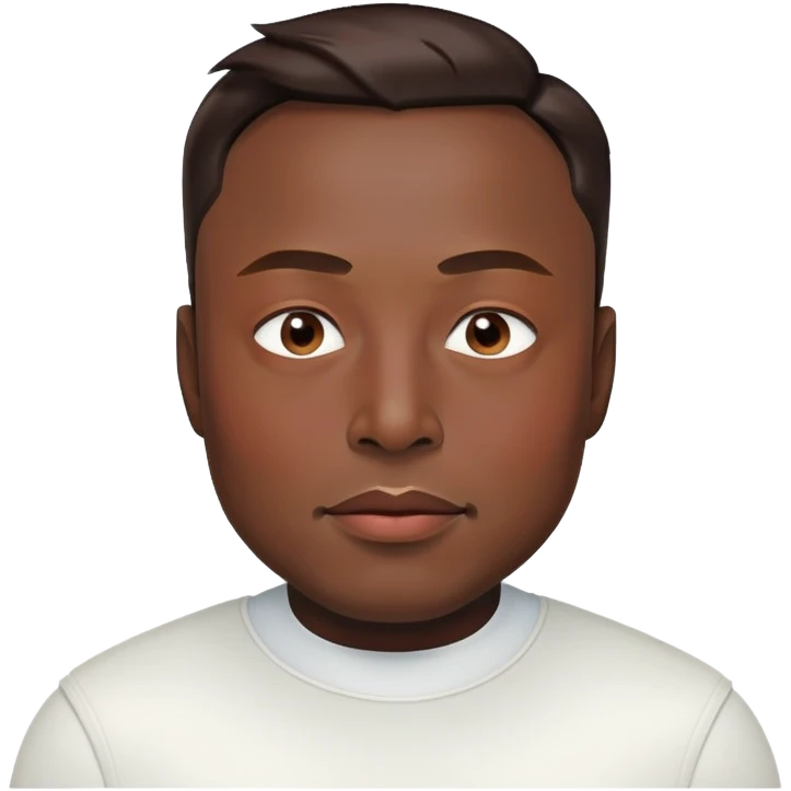 Elon Musk with rather dark skin emoji