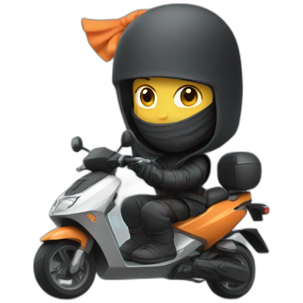 ninja with xiaomi scooter emoji