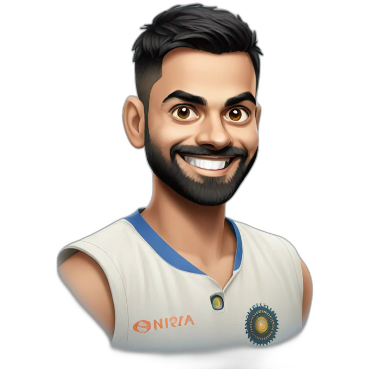 virat kohli smiling emoji