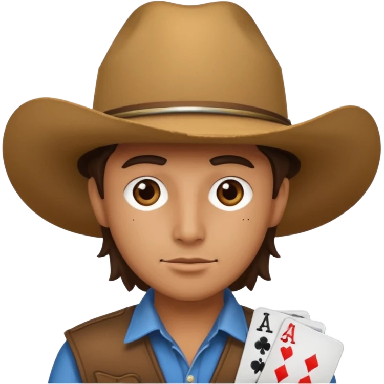 The poker face with cowboy hat emoji