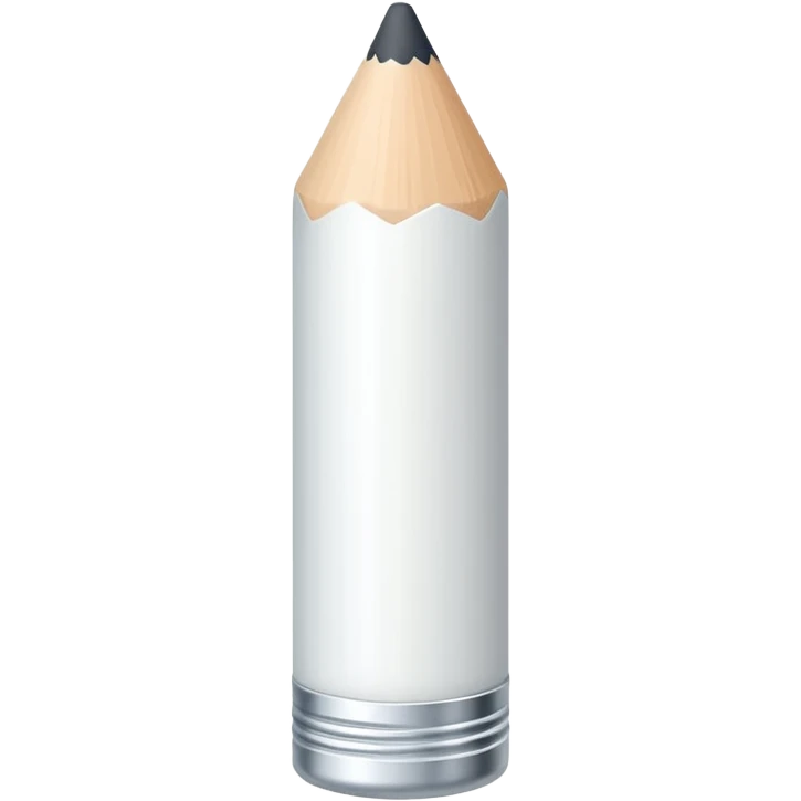 white colored pencil with a sharp tip emoji