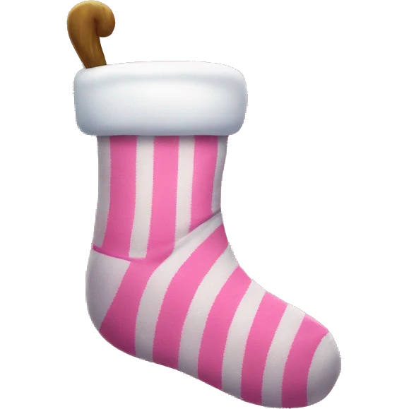 Pink Christmas sock emoji