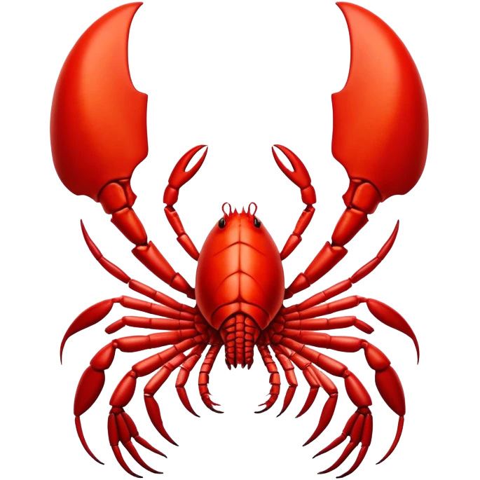 Chinese lobster wings as biped legs red skin xenomorfus alien emoji