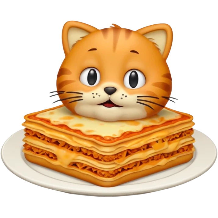 Generate me a Garfield Lasagna png emoji