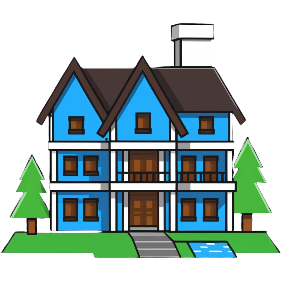 Minecraft house emoji