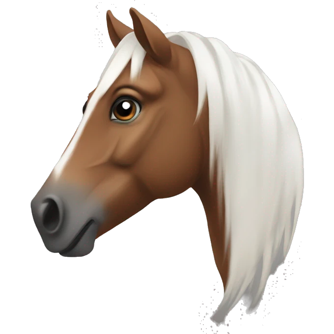 Horse with dico emoji