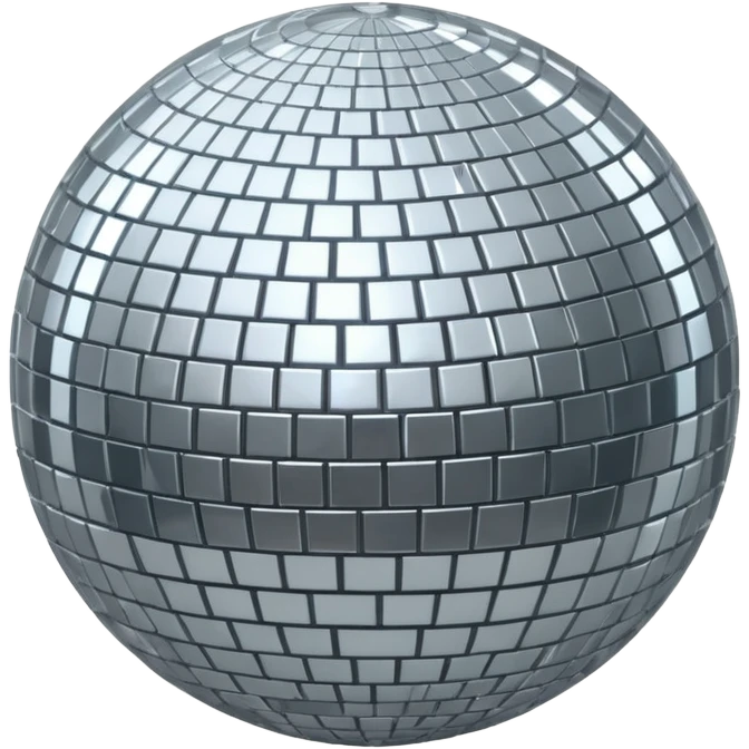 Silver party ball emoji