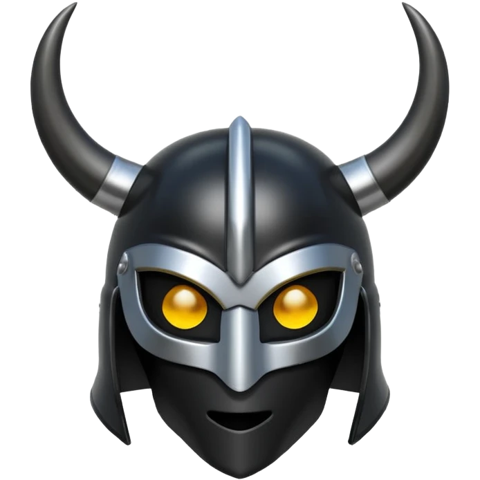 black horn helmet emoji