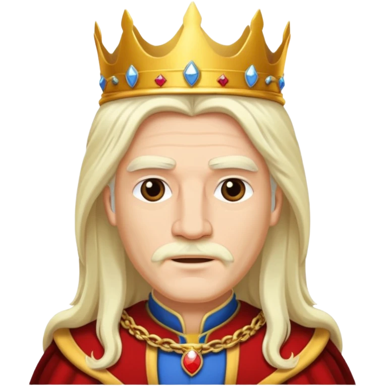 king with pure white long haired emoji
