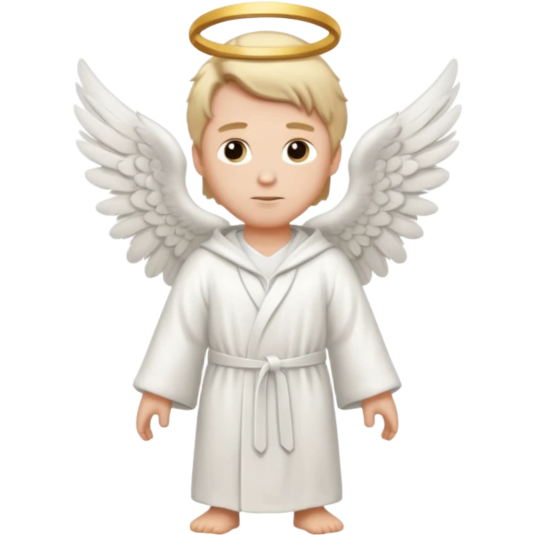 angel (man) emoji, standing, cartoon style emoji