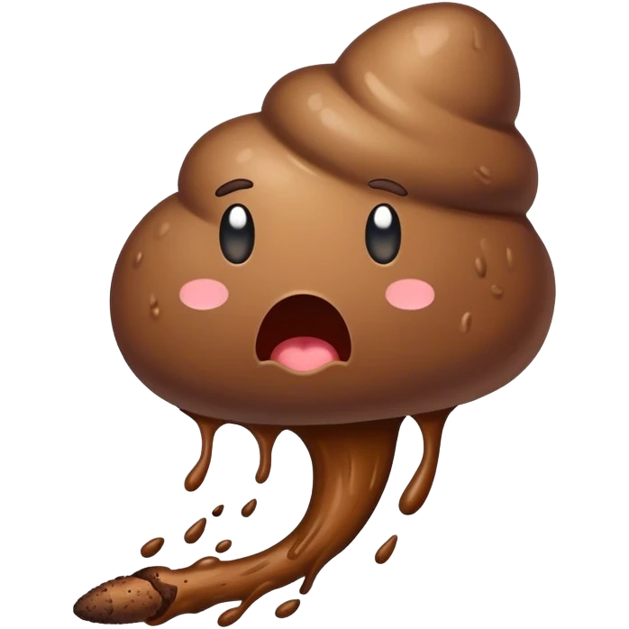Poop flying  emoji