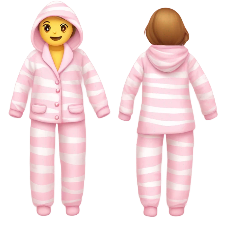 pajamas cute with colour of soft sweet pink and white emoji