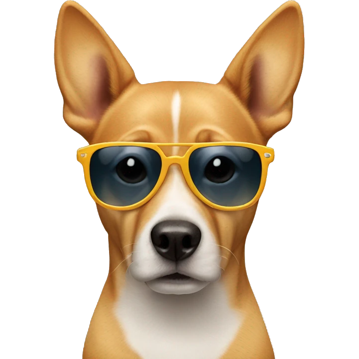 Dog with sunglasses emoji