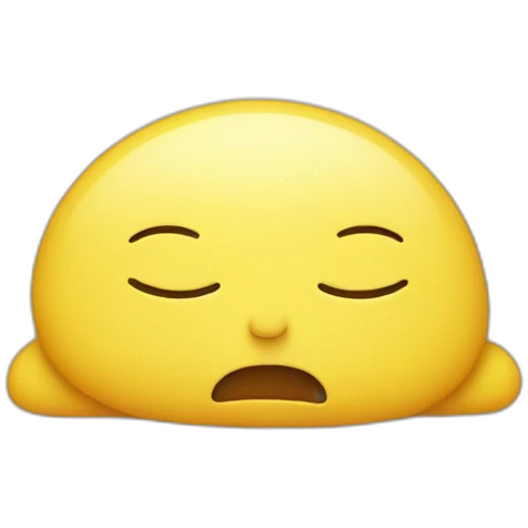 sleepy yellow face emoji