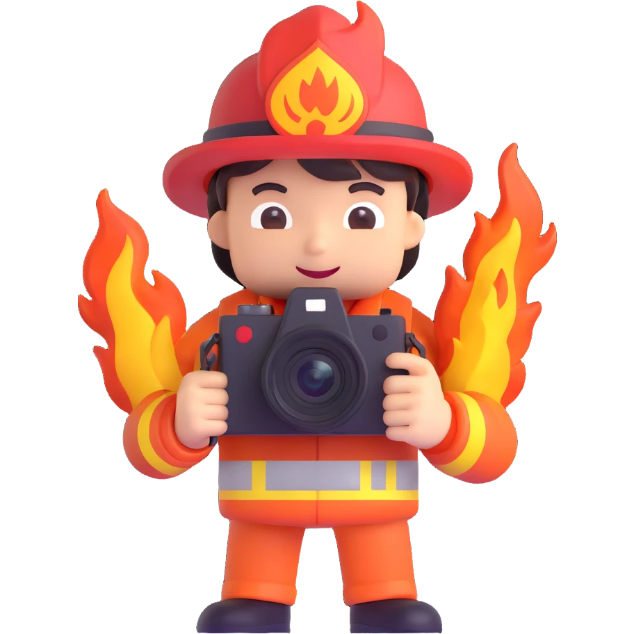 fire with camera emoji