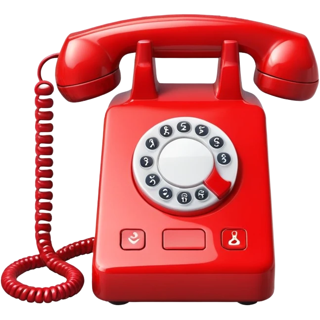 the phone is red emoji