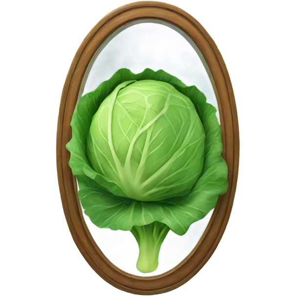 cabbage inside the mirror emoji