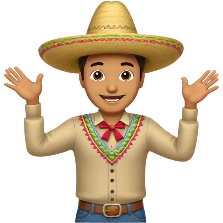 A Man Dancing with a Mexican Hat emoji