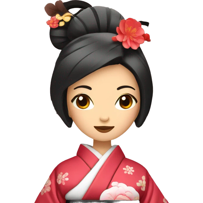 Geisha with kimono emoji