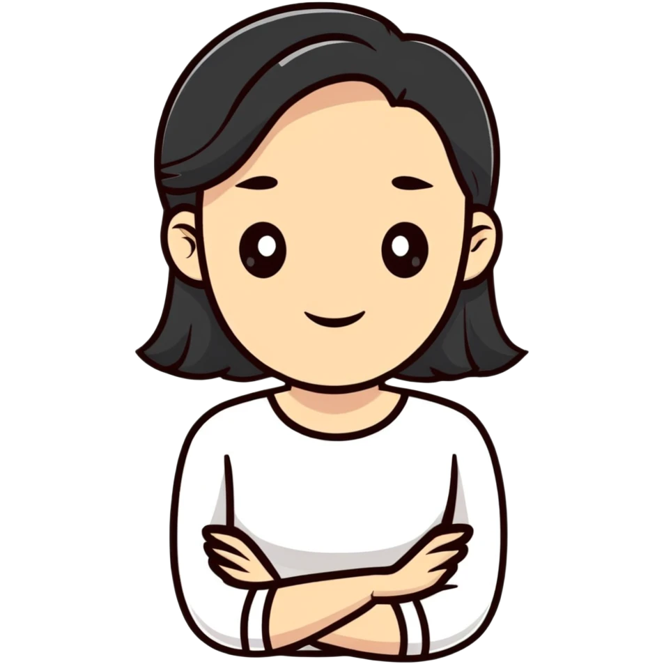 confident woman cartoon for cosmetic surgery advertisement emoji