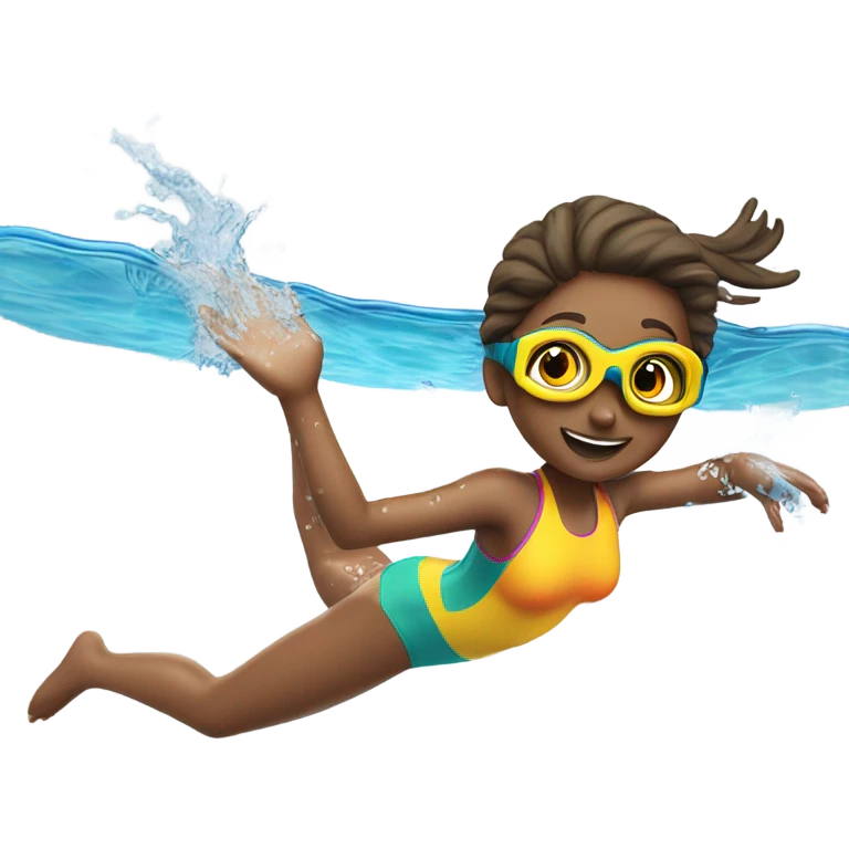 girl swimming emoji