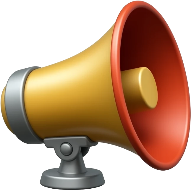A blaring siren with visual sound effects, a label below it with text "Cringe Alarm" with green horror font", filled background emoji