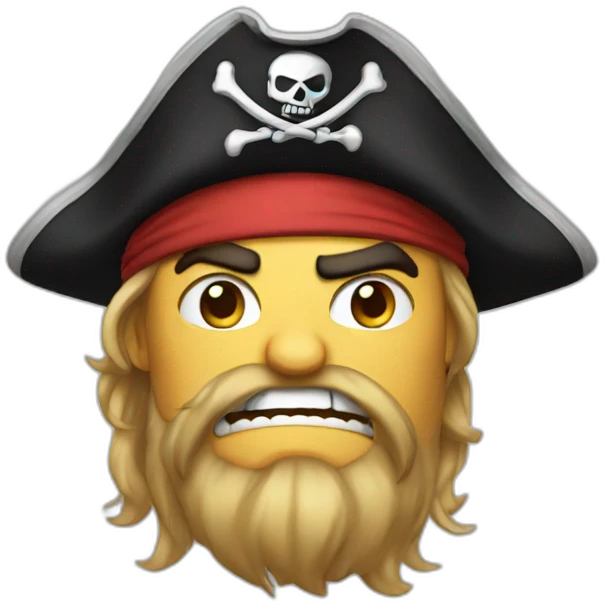 Angry pirate emoji