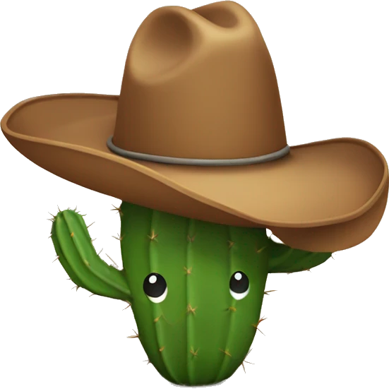 Create a cactus with a cowboy hat emoji