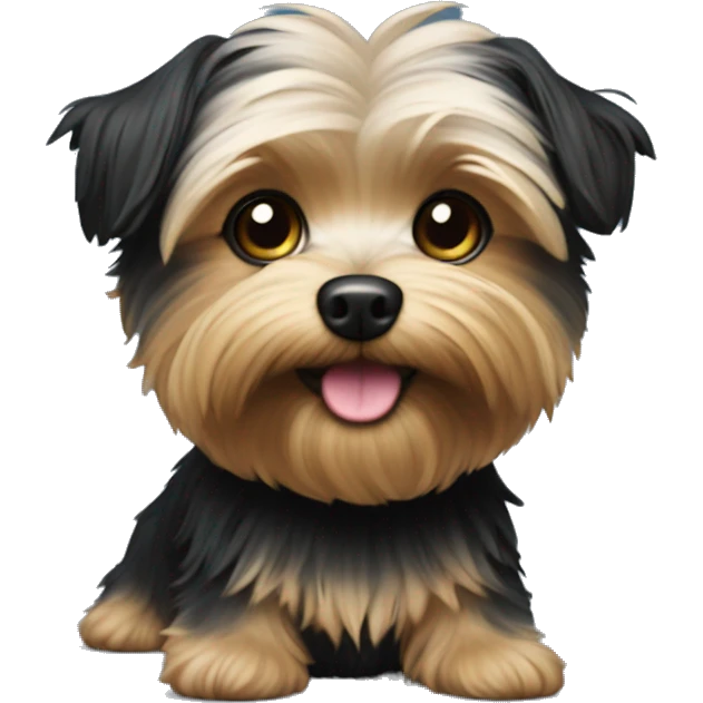 Un petit Morkie Noir emoji