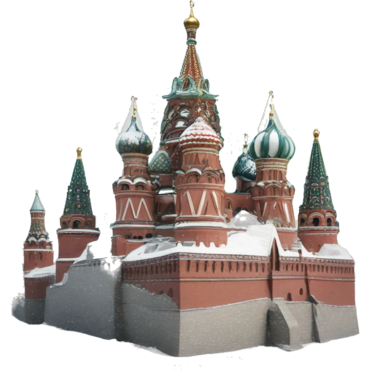 Moscow Kremlin in snow emoji