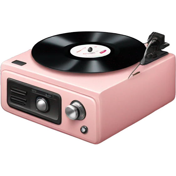 blush pink record player emoji