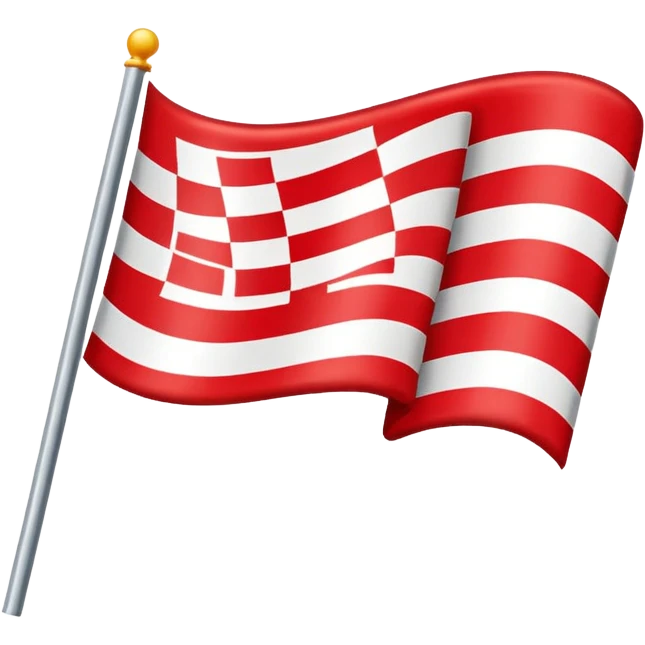 Indy car racing flag reg waving in air emoji