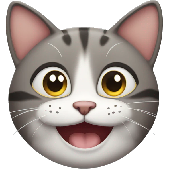 Smiling cat with star shaped pupils emoji