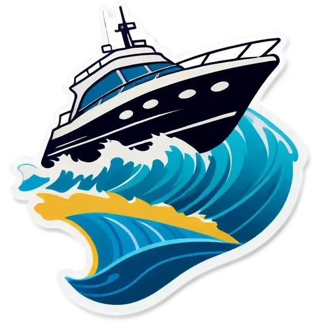 recreational boat in waves emoji