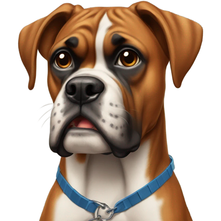 Boxer swith collar focus emoji