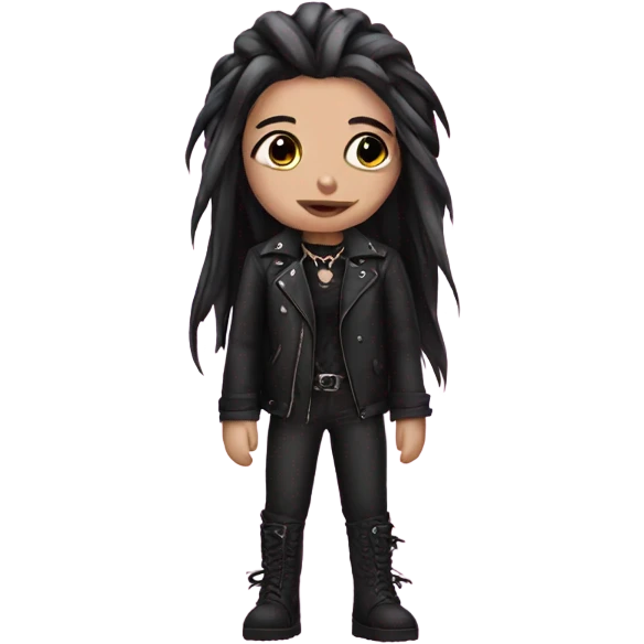 Pink goth emoji