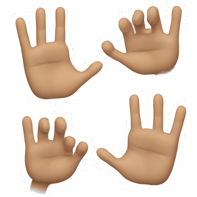 Three fingers emoji