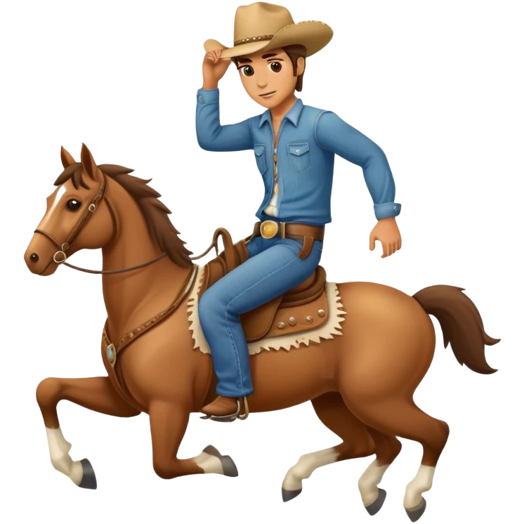 cowboy riding a horse emoji