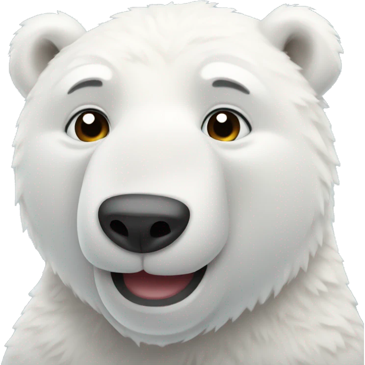 Cute, polar bear emoji