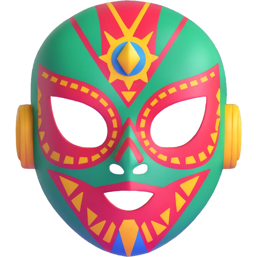 vibrant mexican luchador mask emoji
