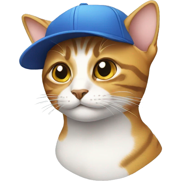 Cat wearing cap emoji