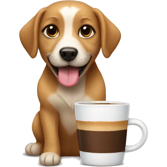 Perrito con café  emoji